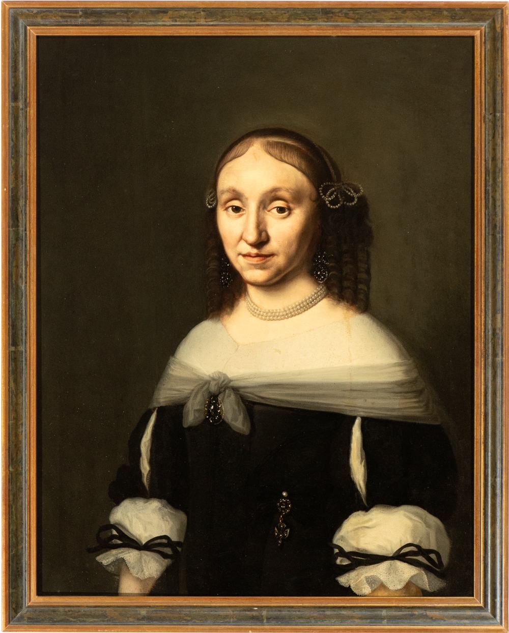 Sofonisba Anguissola Portrait of a Gentlewoman Oil on panel Panel cm. 74x57. Framed The painting - Image 2 of 4