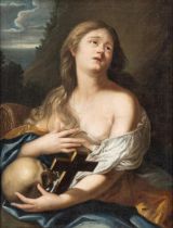 Artista emiliano, XVII secolo Penitent Magdalene Oil on canvas Canvas cm. 79x61. Framed