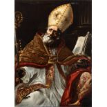 Mattia Preti Saint Ambroise Bishop Oil on canvas Canvas cm. 133x96 The painting is accompanied by an