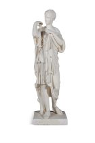 A LIFE-SIZE PLASTER MODEL OF ARTEMIS, known as ‘Diana of Gabies’, dressed in classical robe,