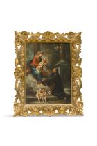 ITALIAN SCHOOL, 18TH CENTURY Madonna and Child with St. Anthony Oil on canvas, 38 x 28.5cm