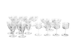 A SMALL SELECTION OF MISCELLANEOUS STEMMED DRINKING GLASSES (c.17)