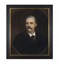 JOHN ERNST BREUN RBA (1862-1921) Portrait of the 2nd Earl of Cowley (1834-1895) Quarter length,