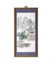 A SET OF FOUR LANDSCAPE PAINTINGS OF SEASONS, INK AND COLOUR ON PAPER, by Ziyun 子雲款 纸本设色