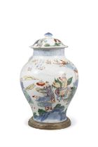 A FAMILLE VERTE JAR AND COVER WITH 'QILIN DELIVERING SONS' 中国20世纪初 五彩‘麒麟送子’将军罐 China,