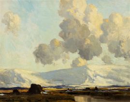 Maurice C. Wilks ARHA RUA (1910-1984) Donegal Winter Snow Scene Oil on canvas,
