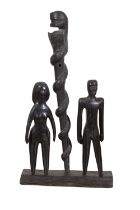 Oisin Kelly RHA (1915-1981) Adam and Eve Bog oak, 64.2cm high (24¼") x 35cm wide (13¾") x 8.
