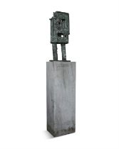 John Behan RHA (b. 1938) Ancient City Bronze, 23 x 11 x 50cm (h) (9 x 4¼ x 19¾") On a limestone