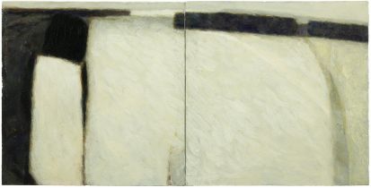 John Shinnors (b.1950) Untitled (Diptych) Oil on board, 25 x 50cm (9¾ x 19¾")