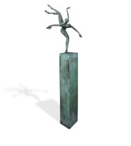 Bob Quinn (b. 1948) Tumbling Bronze, 189cm high (74¾") including pedestal Signed and numbered