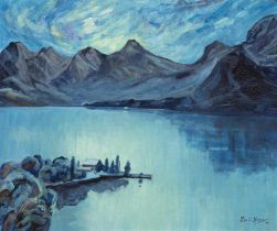 Grace Henry HRHA (1868-1953) Lac d'Annecy Oil on canvas, 50 x 61cm (19¾ x 24'') Signed