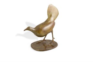 Adrian Sorrell (British 1932 - 2001) Junglefowl Hen Bronze, 29cm high, 26.5cm wide