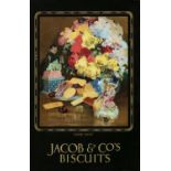A FRAMED JACOB & CO'S BISCUITS 'GOOD TASTE' POSTER, contained within the original stained timber