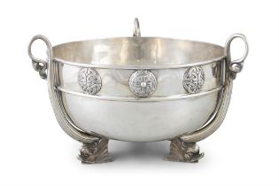 AN IRISH SILVER CELTIC REVIVAL BOWL Dublin, c. 1914, mark of Weir & Sons, of circular form,