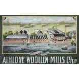 A SHANNON MILLS ATHLONE POSTER, 'Athlone Wollen Mills. Co Ltd'. 46 x 74cm