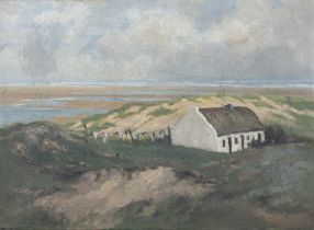 JOHN CRAMPTON WALKER ARHA (1890-1942) Coastal View of a Cottage (Most probably between Portmarnock