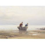 CHARLES MCAULEY RUA ARSA (1910-1999) Pulling Up, Red Bay, Co. Antrim Oil on canvas,