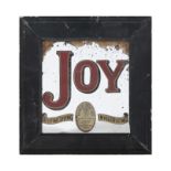 AN IRISH 19TH PAINTED GLASS ADVERTISING MIRROR Joy Dublin Pale Ale, brewed by Mountjoy Brewery,