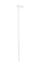 *A WALKING CANE, with a carved bone top formed as a lion and elephant head, the cane simulating