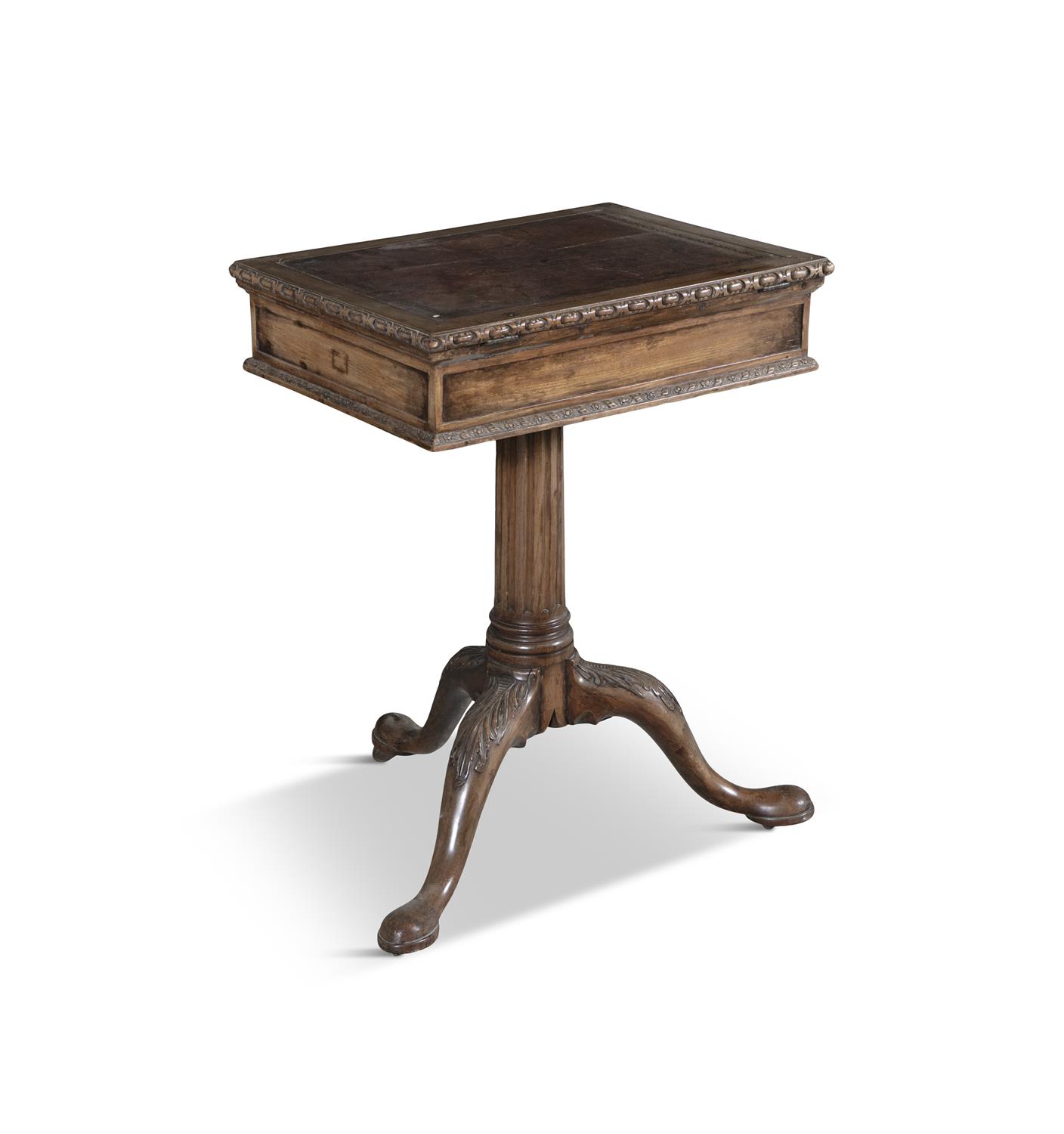 A GEORGE III MAHOGANY WRITING TABLE, MID 18TH CENTURY, the rectangular top with leather inset - Image 2 of 4