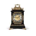 A FINE EBONISED AND ORMOLU MOUNTED CHIMING BRACKET CLOCK, 19TH CENTURY Signed 'W. Payne & Co,