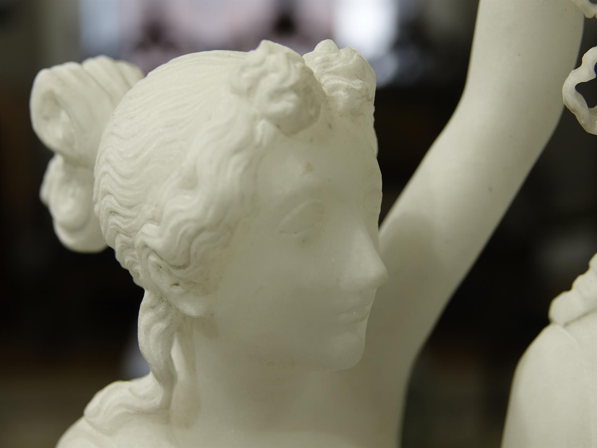 AFTER ANTONIO CANOVA, The Three Graces Modelled as three classical ladies linked in a dancing - Image 6 of 21