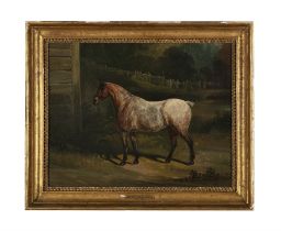 BENJAMIN HERRING SNR (1830 - 1871) A Hunter in a Landscape Oil on canvas, 24 x 34cm