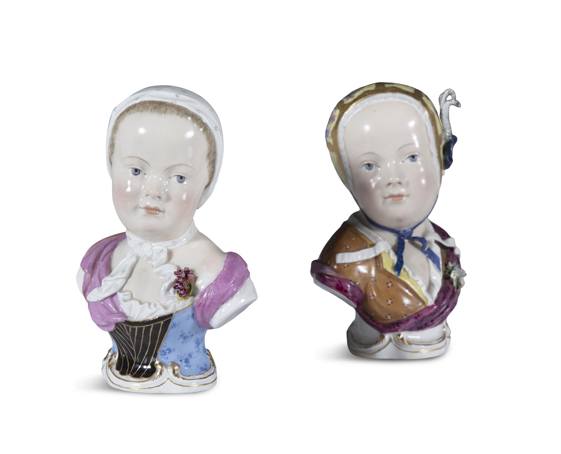 A MEISSEN PORCELAIN BUST OF PRINCESS MARIE ZEPHERINE DE BOURBON, 19TH CENTURY, after the - Image 2 of 3