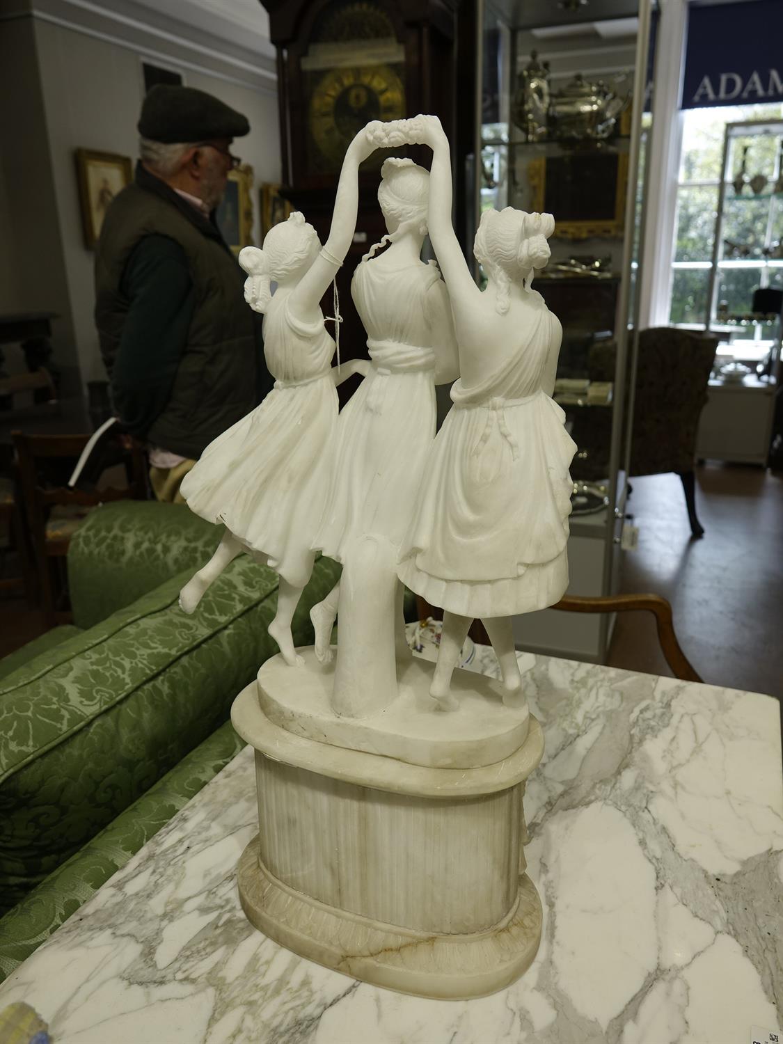 AFTER ANTONIO CANOVA, The Three Graces Modelled as three classical ladies linked in a dancing - Image 12 of 21