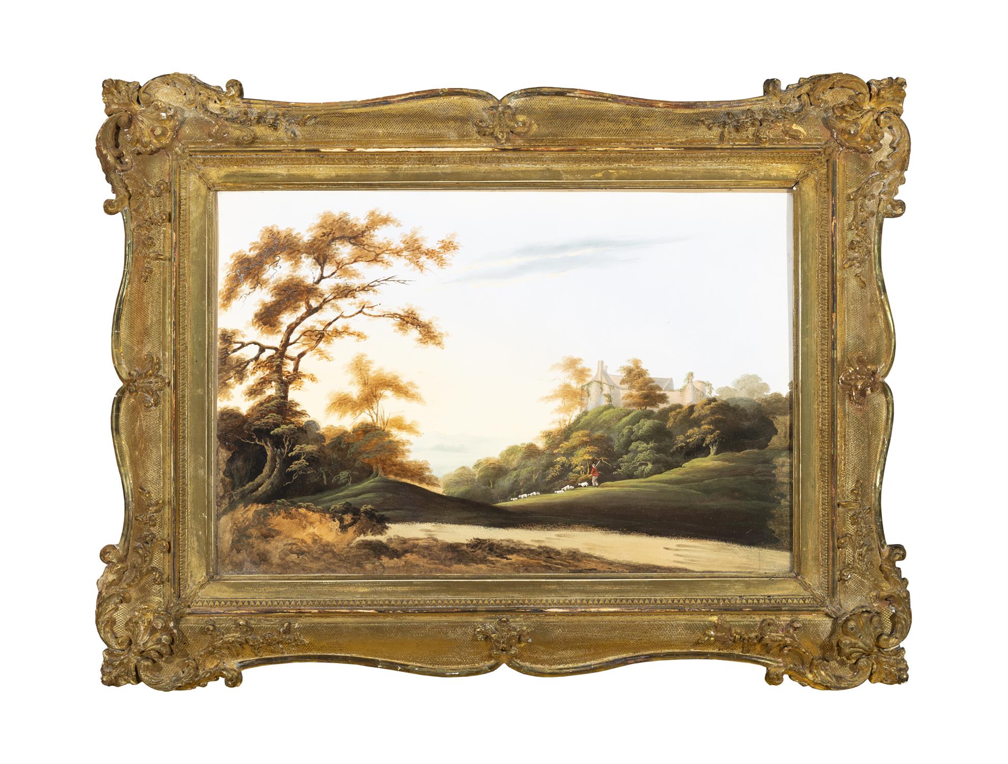 E. THURSTON, 19TH CENTURY A Pair of Landscapes with Figures Gouches, 30.5 x 43cm One signed - Image 2 of 7