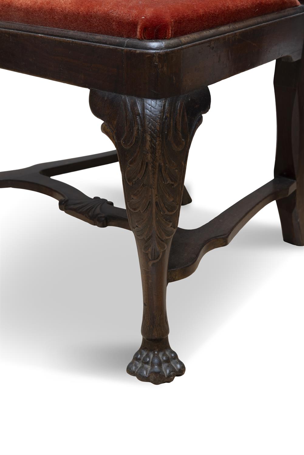 A PAIR OF IRISH MAHOGANY CHAIRS, C.1750, the waved crest rails accentuated with shell corners, - Image 3 of 5