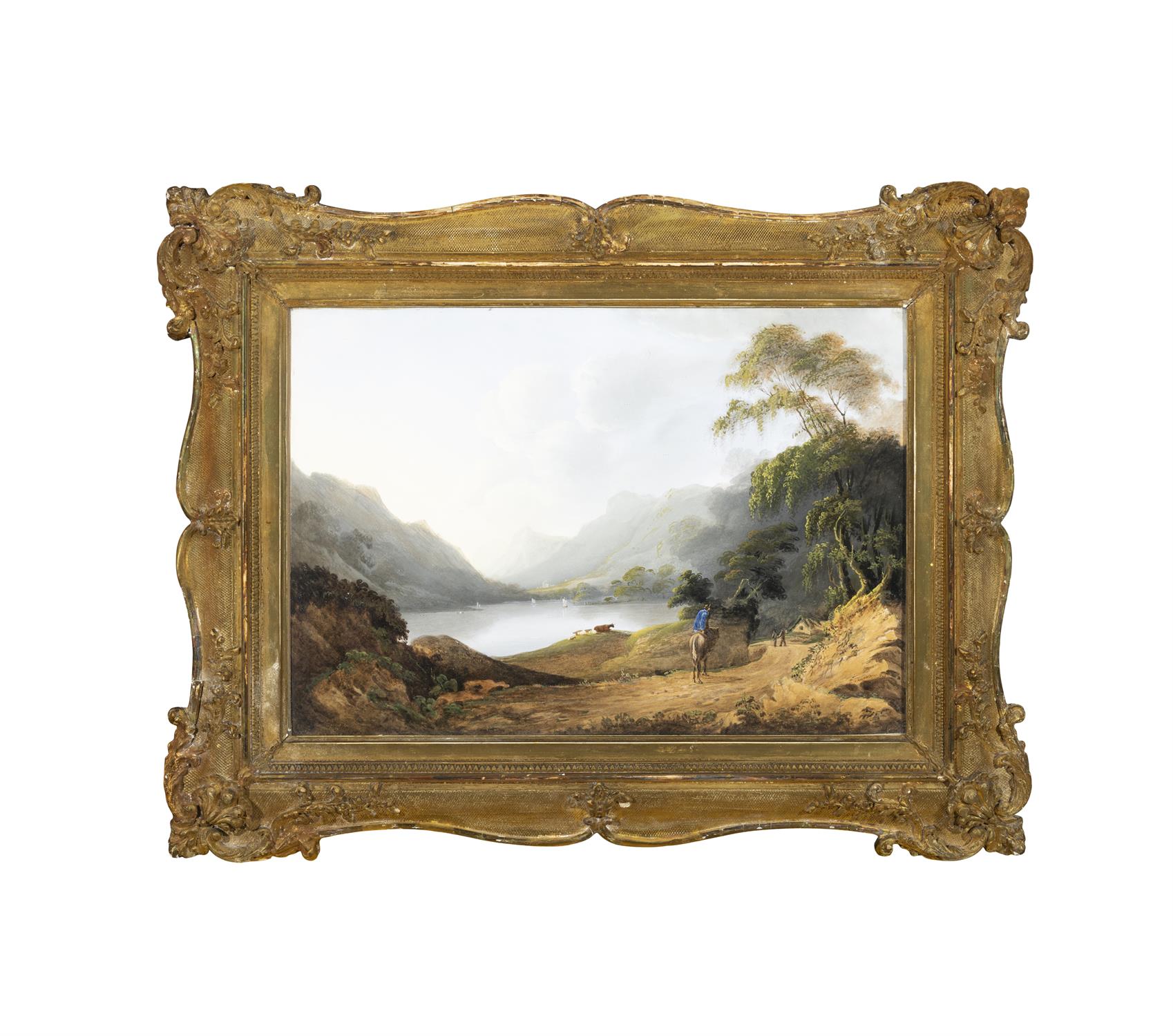 E. THURSTON, 19TH CENTURY A Pair of Landscapes with Figures Gouches, 30.5 x 43cm One signed - Image 5 of 7