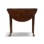 A MAHOGANY OCASSIONAL TABLE, PHILADELPHIA, C.1770, the oval hinged top on gate leg supports,