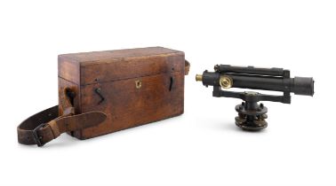 A THEODOLITE BY SPENCER & SONS, 29 GRAFTON STREET, DUBLIN, 19TH CENTURY contained in a fitted