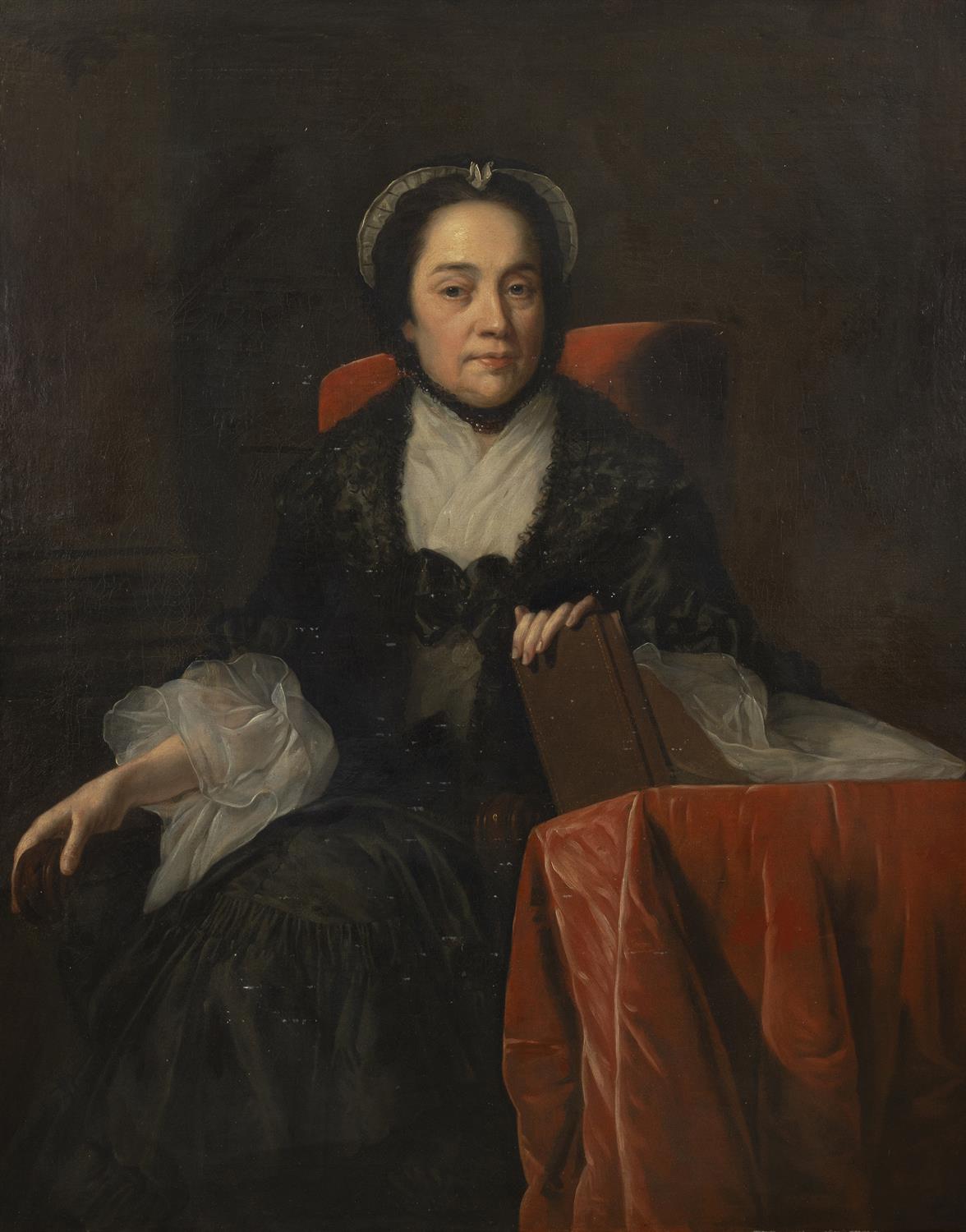 AFTER JOSEPH WRIGHT OF DERBY (1734 – 1797) Portrait of Mrs John Ashton Oil on canvas, 49 x 39. - Image 2 of 2