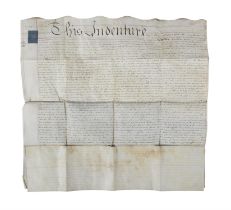 AN IRISH GEORGE III INDENTURE DATED TO 25TH DAY OF MARCH 1818, between Abraham Morris of