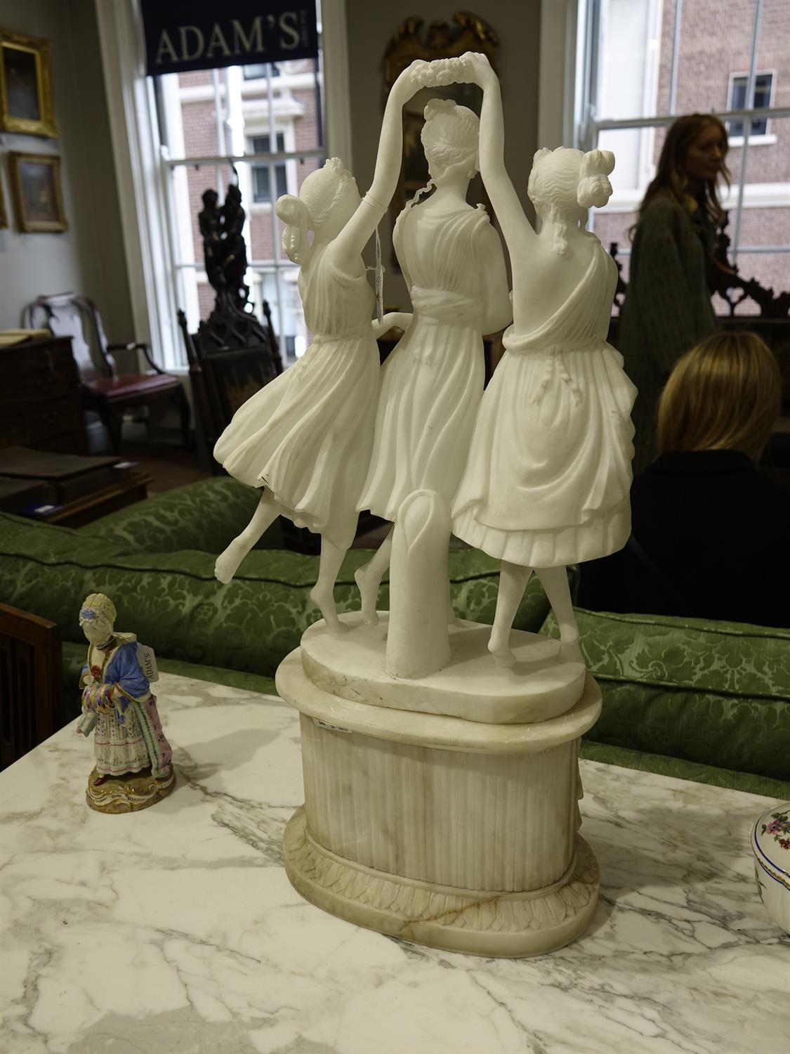 AFTER ANTONIO CANOVA, The Three Graces Modelled as three classical ladies linked in a dancing - Image 19 of 21