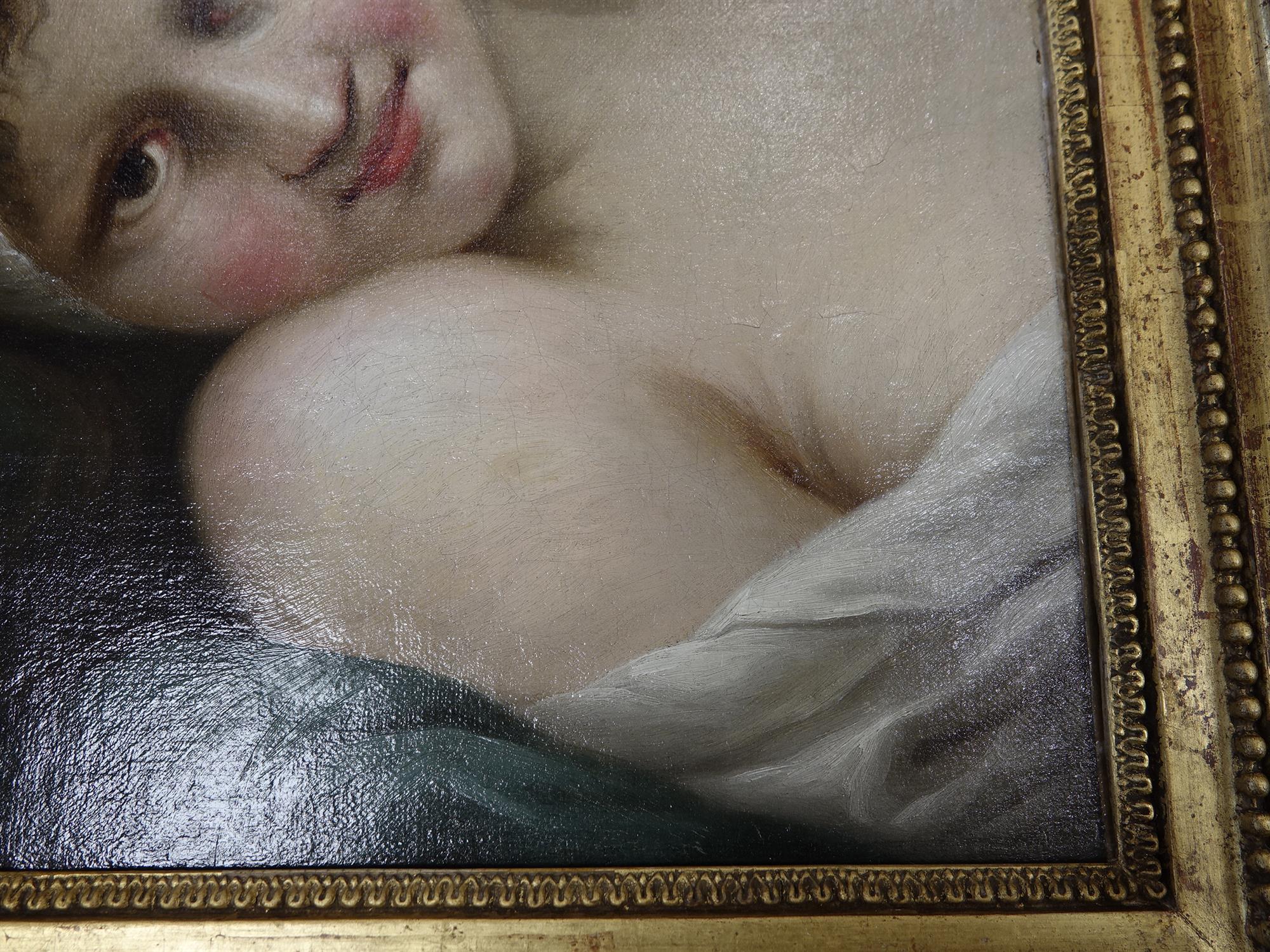 MATTHEW WILLIAM PETERS RA (1742 - 1814) A Woman in Bed (Lydia) Oil on canvas 35. - Image 6 of 6