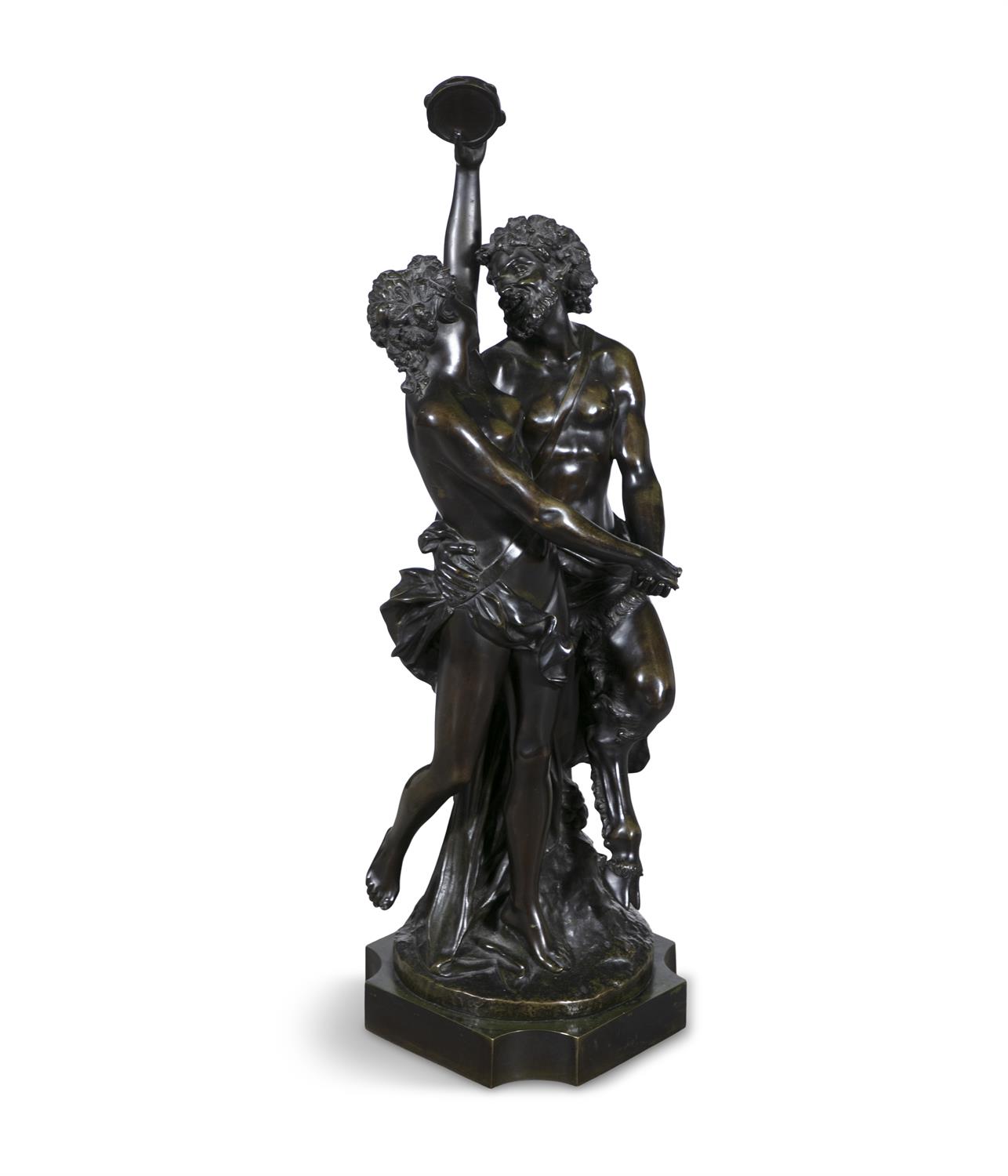 AFTER CLAUDION, 19TH CENTURY Maenads and a Young Satyr, possibly Pan Bronze, 86cm height - Image 2 of 5