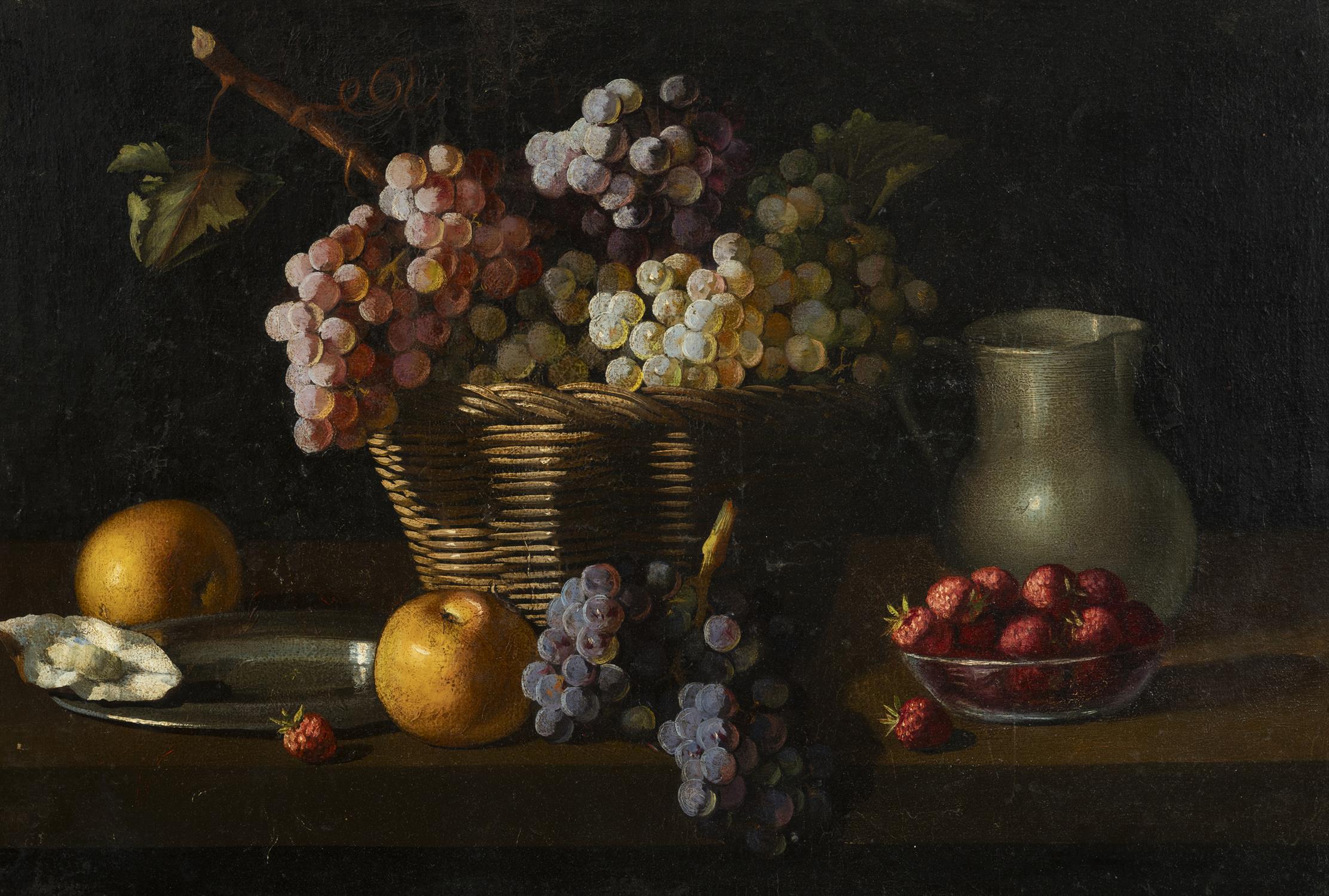 EARLY 19TH CENURY SCHOOL A Still Life with Fruit Oil on canvas, 56 x 80cm - Image 2 of 3