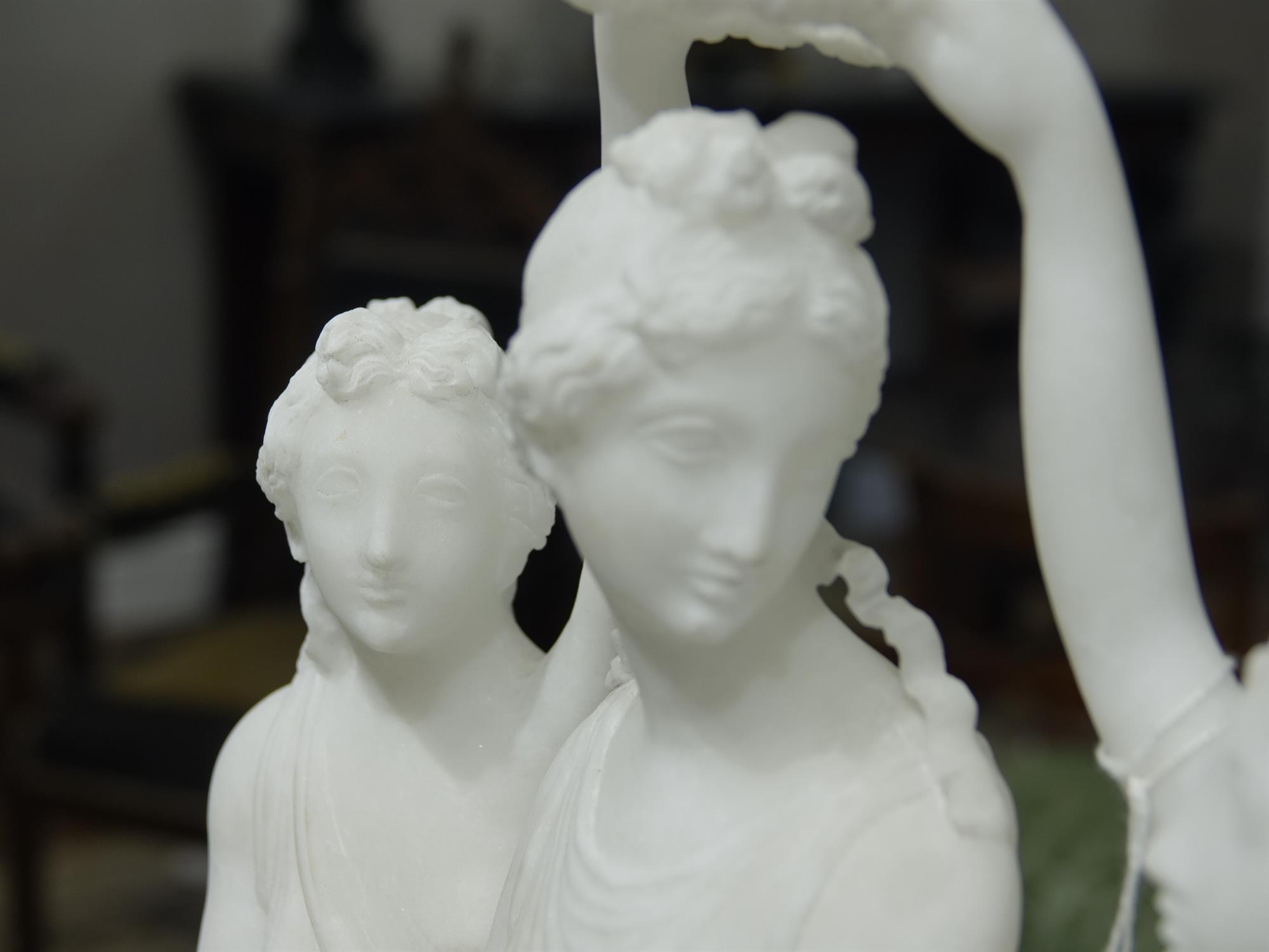 AFTER ANTONIO CANOVA, The Three Graces Modelled as three classical ladies linked in a dancing - Image 17 of 21