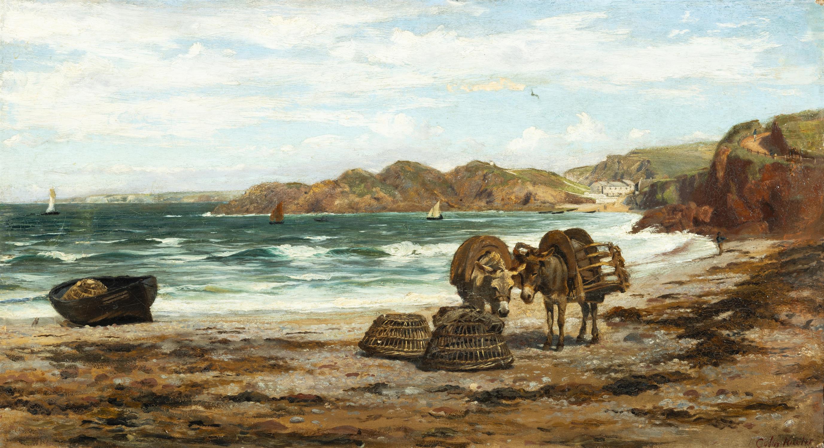 COLIN HUNTER (1841-1904) On the beach Oil on canvas, 38x 68.5 cm Signed and dated 1878 lower - Image 2 of 4