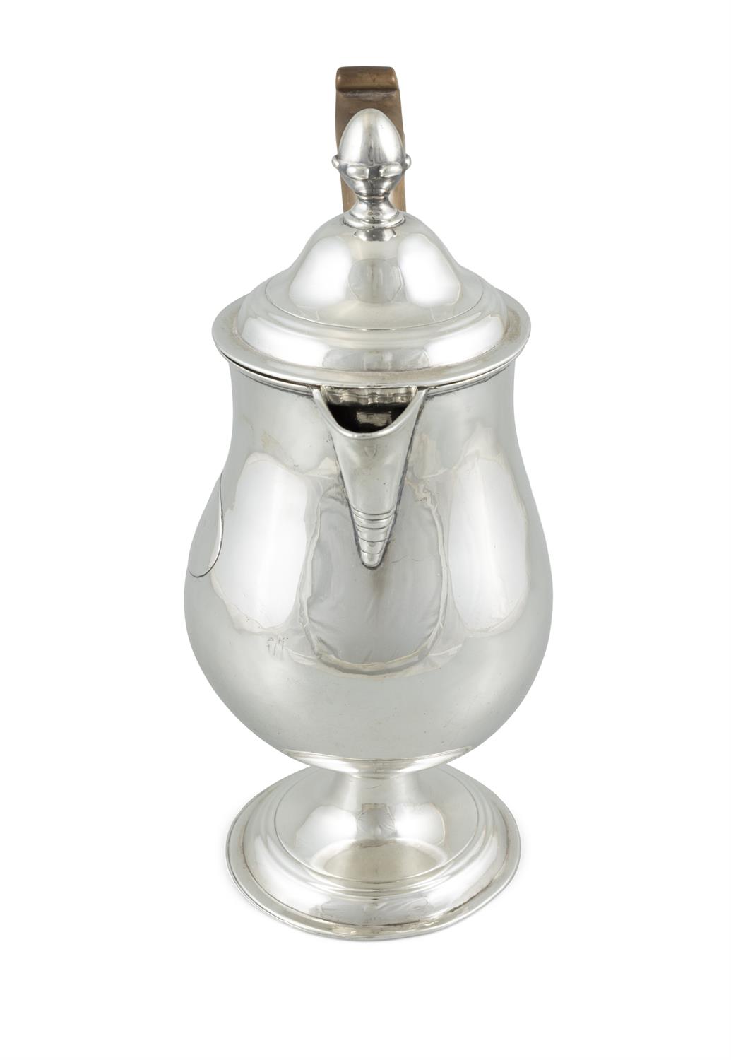 A LATE GEORGE III IRISH SILVER COFFEE POT, Dublin 1806, mark possibly that of Daniel Egan, - Image 2 of 2