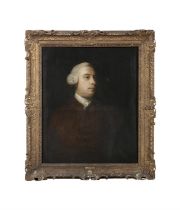 CIRCLE OF JOSHUA REYNOLDS PRA (1723-1792) Portrait of Sylvanus Groves, half length, wearing a wig,
