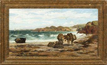 COLIN HUNTER (1841-1904) On the beach Oil on canvas, 38x 68.5 cm Signed and dated 1878 lower