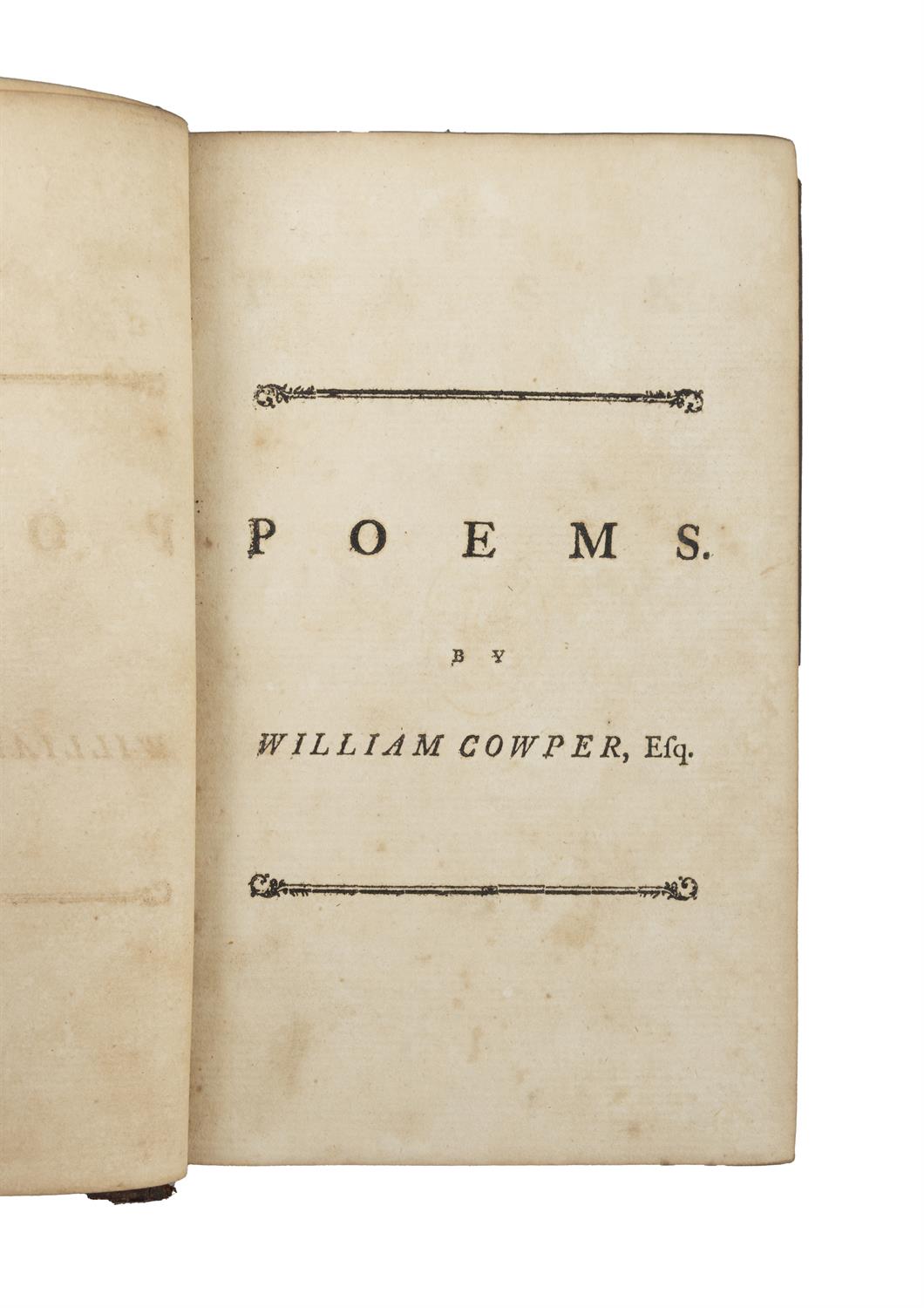 COWPER, William [1731 - 1800] The Task. a Poem in Six Books. Philadelphia (Dobson) 1787, - Image 3 of 5