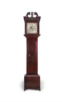 AN IRISH GEORGE III LONGCASE CLOCK, signed John Crampton of Dublin, the detachable hood with