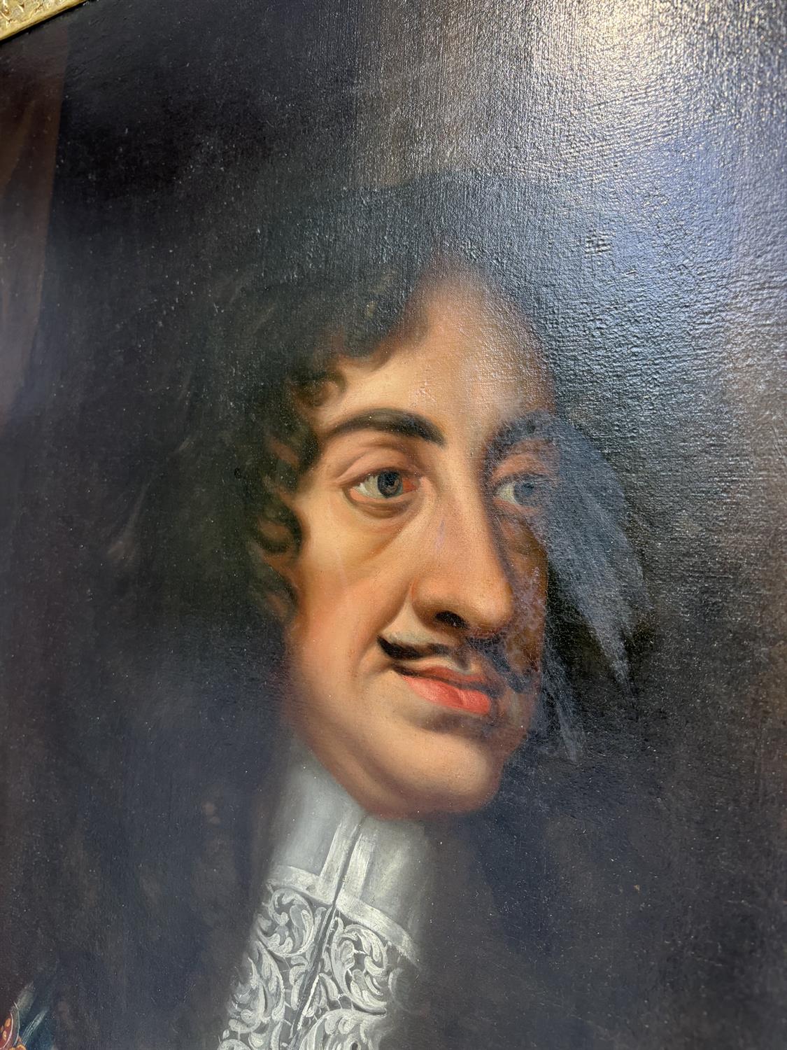 ATTRIBUTED TO SIR GODFREY KNELLER (1646-1723) Portrait of Charles II, three quarter length, - Image 10 of 17