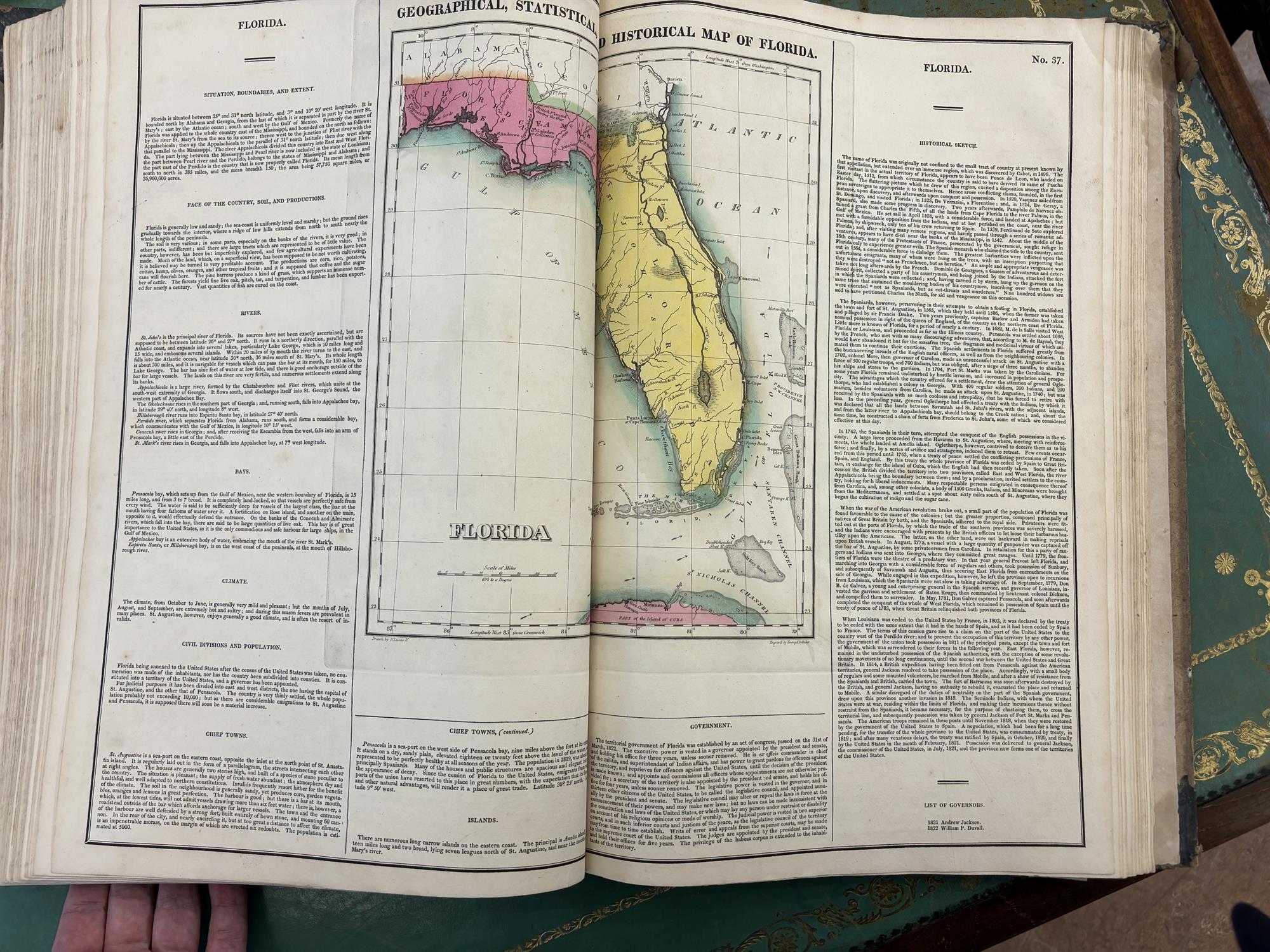 H.C CAREY AND I.LEA (publishers) A Complete Historical, Chronological and Geographical AMERICAN - Image 21 of 27