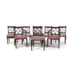 A SET OF EIGHT FEDERAL MAHOGANY DINING CHAIRS, PHILADELPHIA, EARLY 19TH CENTURY comprising two